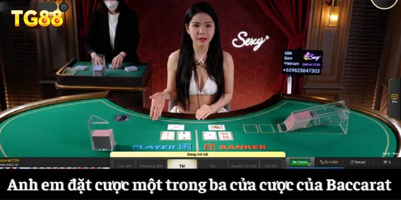 Anh em đặt cược một trong ba cửa cược của Baccarat