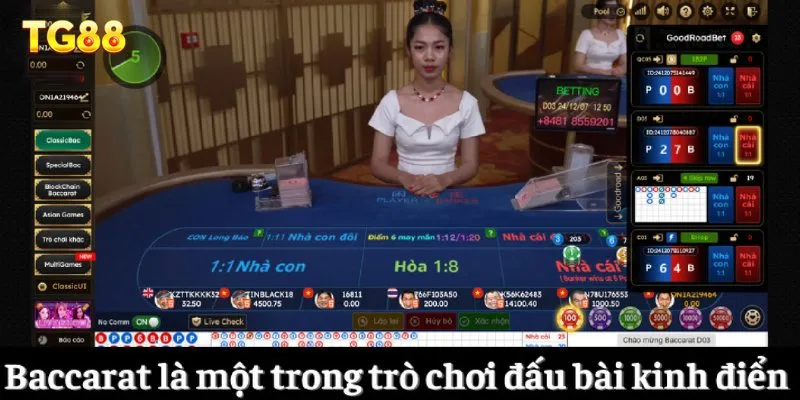 Baccarat là một trong trò chơi đấu bài kinh điển