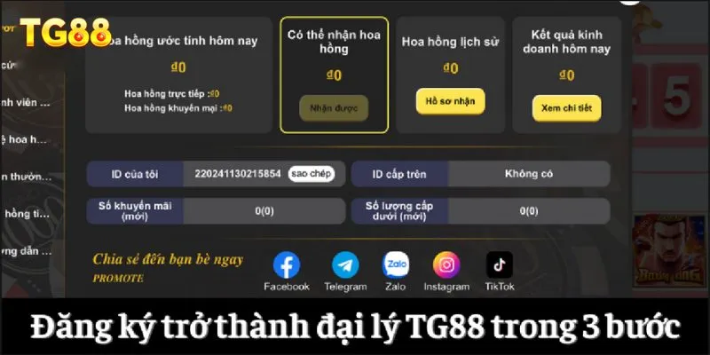 Đăng ký trở thành đại lý TG88 trong 3 bước