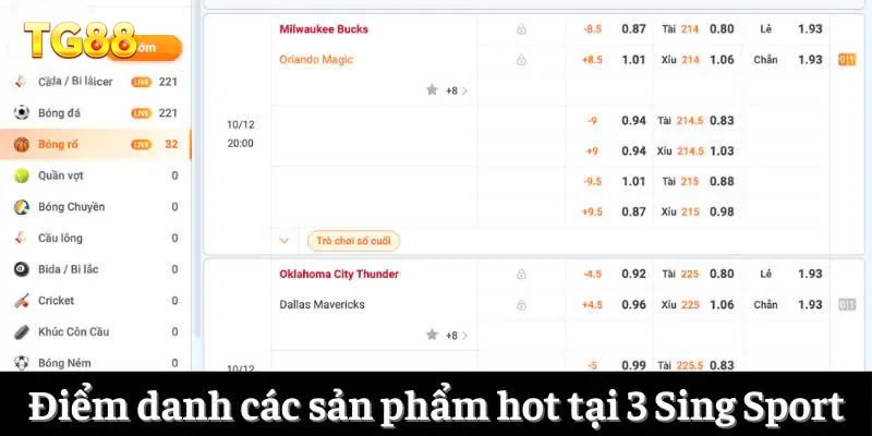 Điểm danh các sản phẩm hot tại 3 Sing Sport