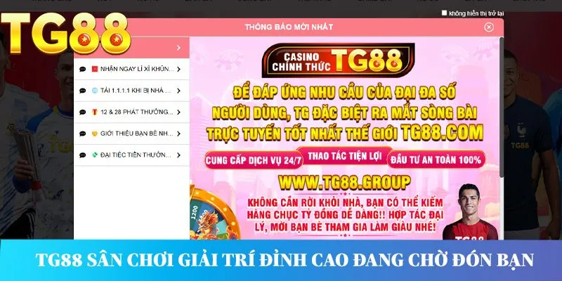 TG88 sân chơi giải trí đỉnh cao đang chờ đón bạn