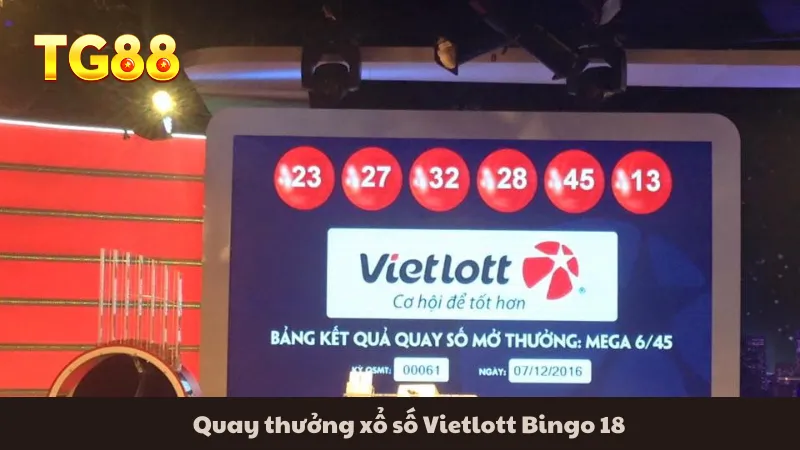 Quay thưởng xổ số Vietlott Bingo 18 