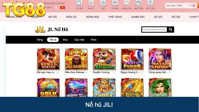 JILI Nổ Hũ - Sảnh Chơi Slot Đỉnh Cao Trên Nền Tảng Trực Tuyến TG88